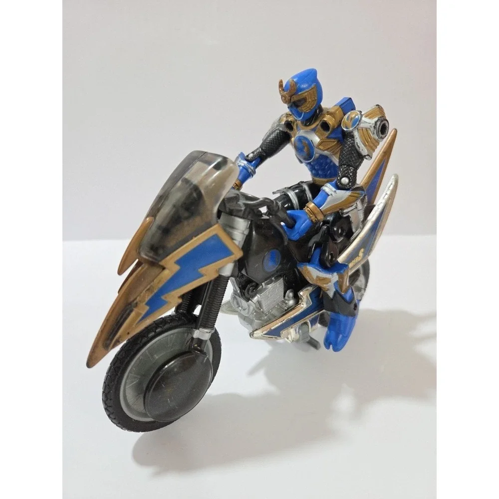 Power Rangers Ninja Storm Blue Ranger Thunder Hurricanger Motorcycle Bandai 2002
